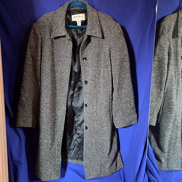 Eddie Bauer Gray Wool Blend Coat - Picture 2 of 7